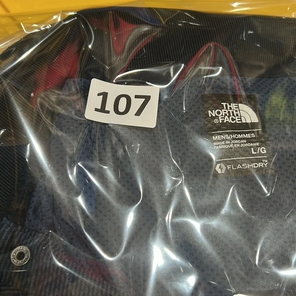 Men’s The North Face FLASHDRY Large Navy Knit Cotton Polo Performance Shirt